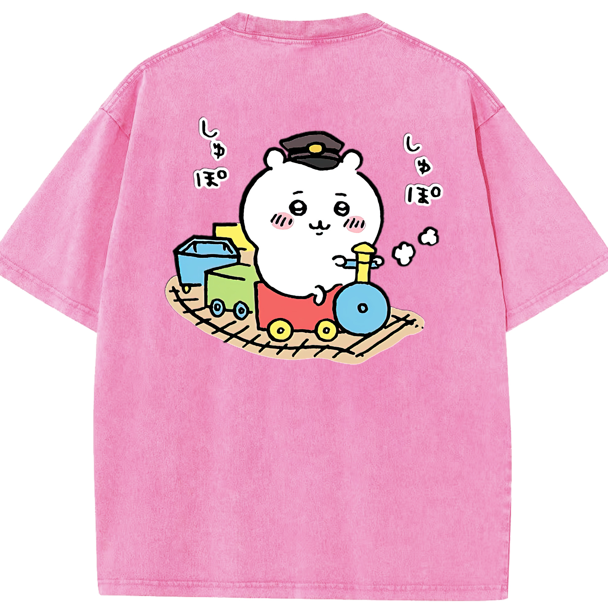 （画像用） ちいかわ ちいかわ Chii-kawa chiikawa 綿100% ヴィンテージ風 半袖Tシャツ（背面プリント）